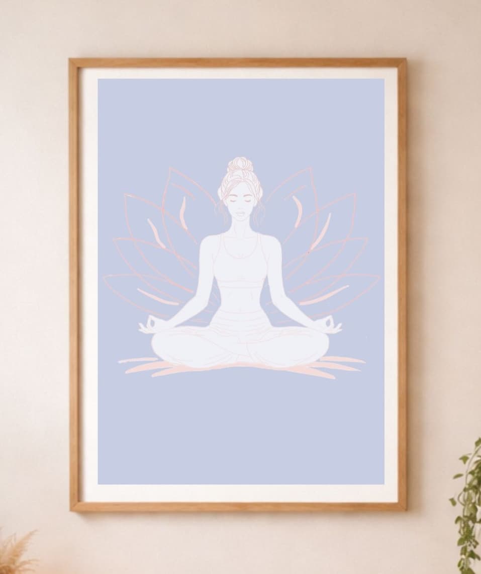 Plakat YOGA - „Padmasana – Pozycja Lotosu” 