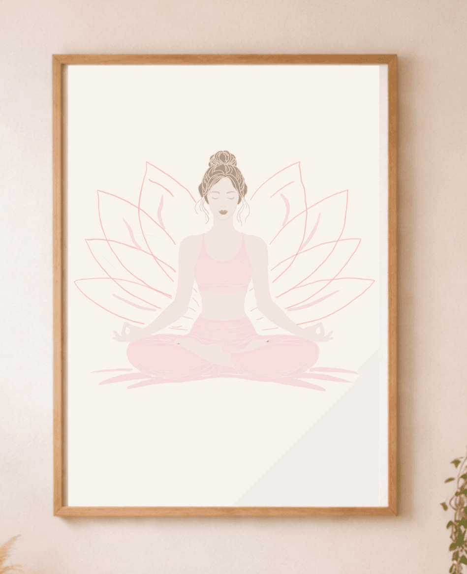 Plakat YOGA - „Padmasana – Pozycja Lotosu” 